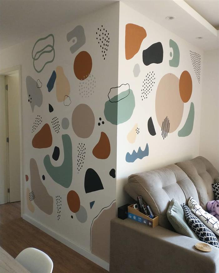 como desenhar mandalas na parede do quarto