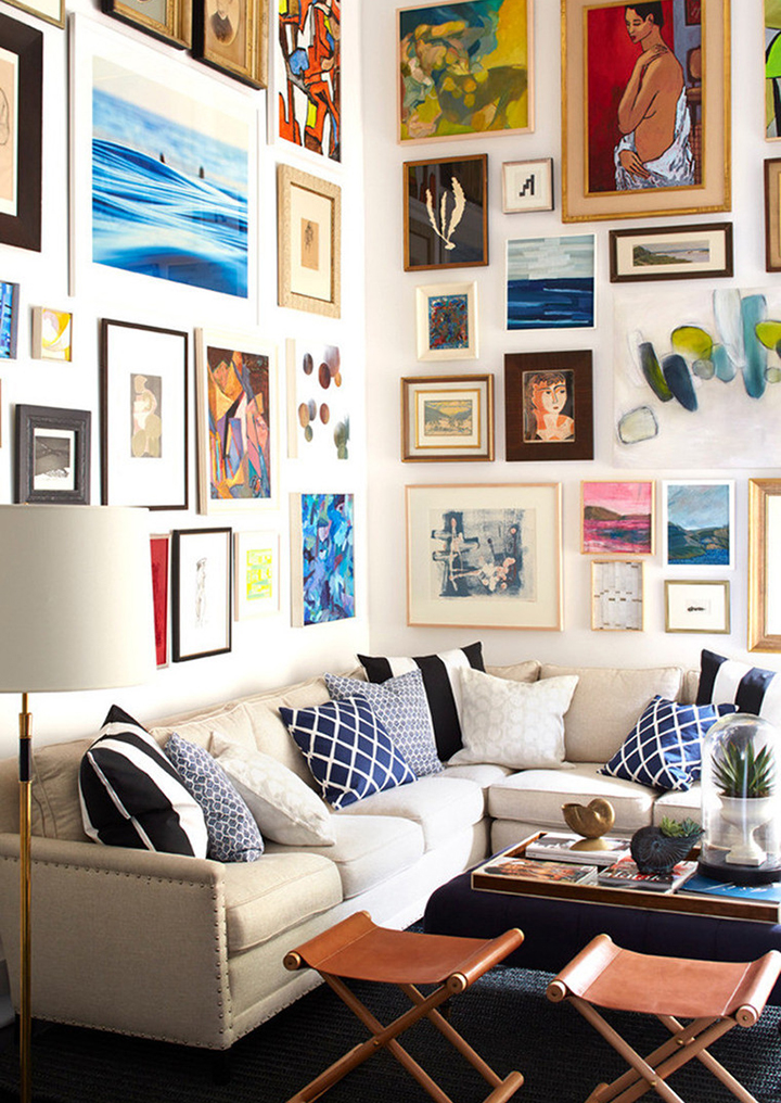 parede galeria na sala