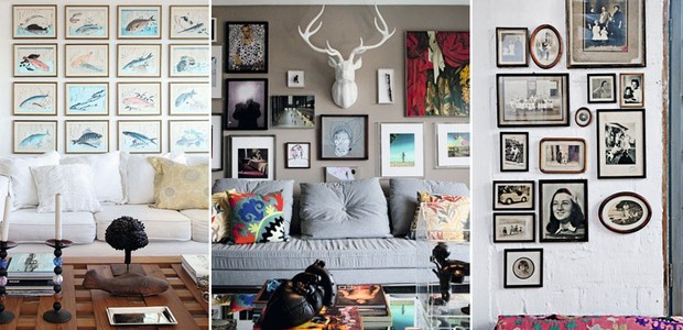 parede galeria na sala