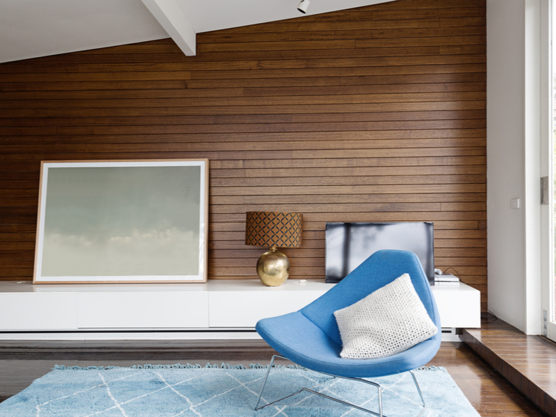 parede de madeira quarto