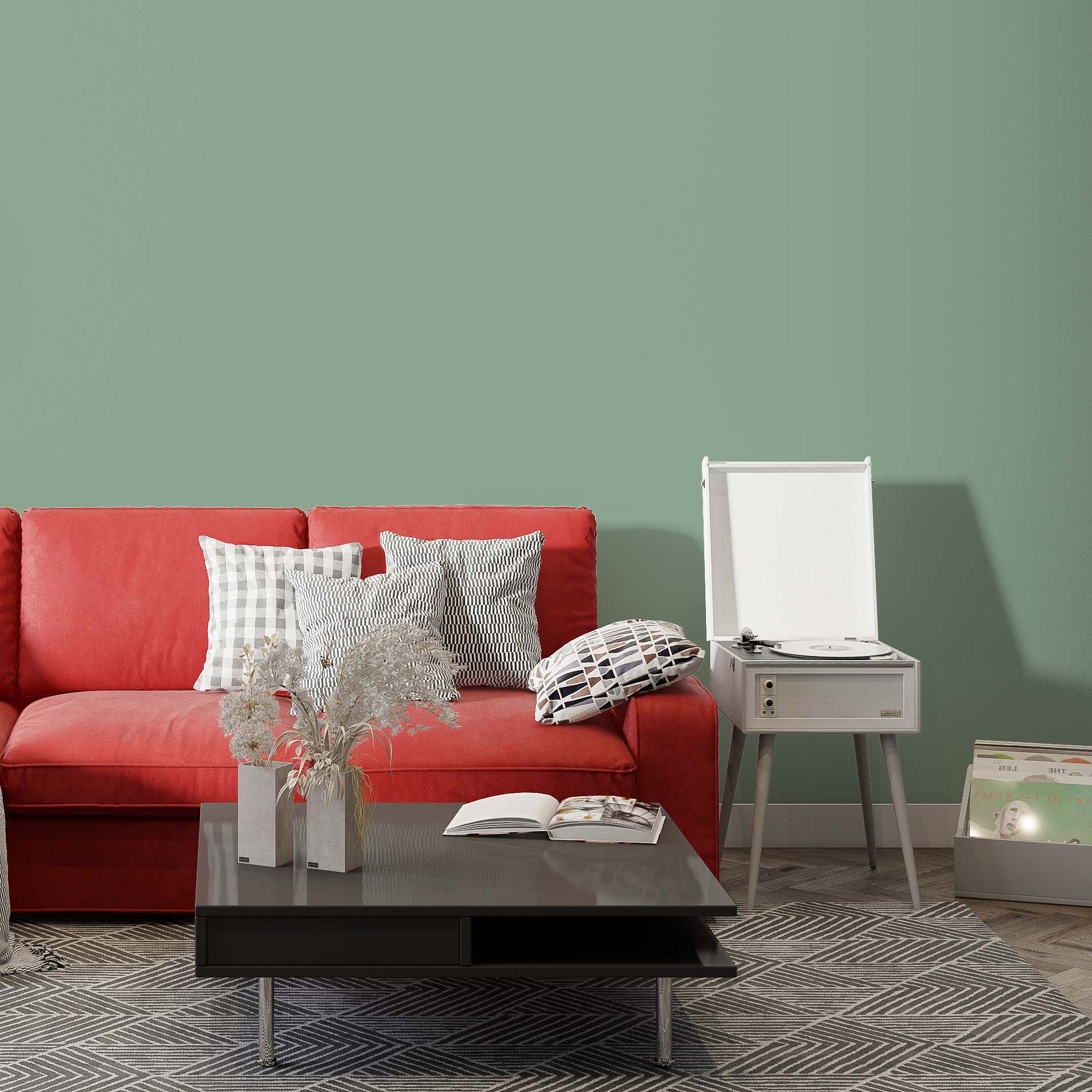 parede verde oliva quarto