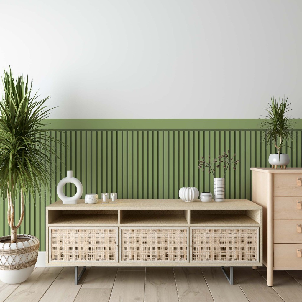 pintura verde oliva parede