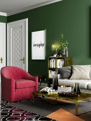 tons de verde oliva para parede