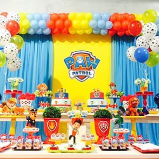 ideias criativas decoração festa patrulha canina