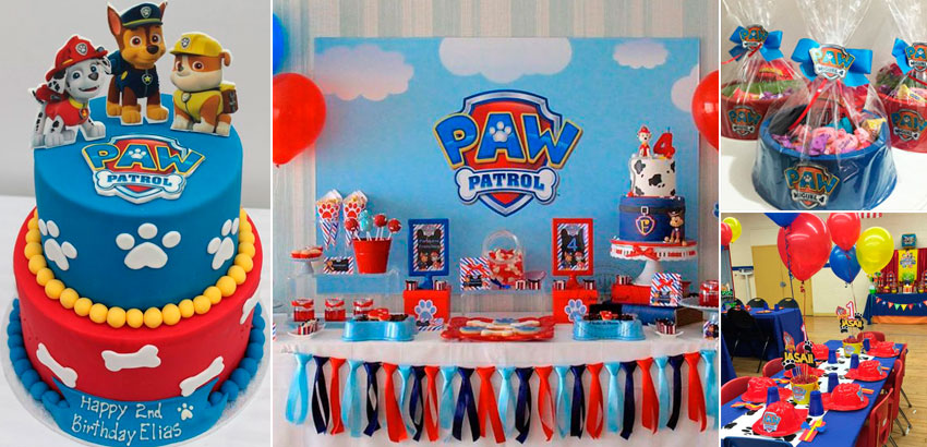ideias criativas decoração festa patrulha canina