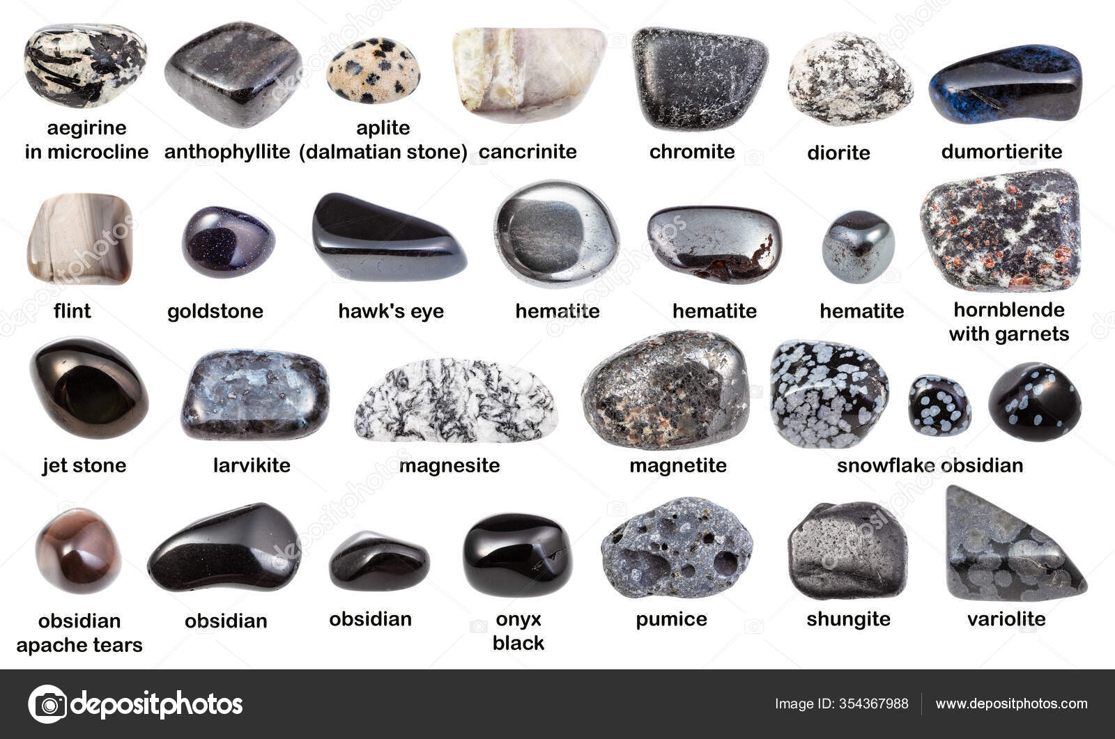 nomes de pedras pretas e seus significados