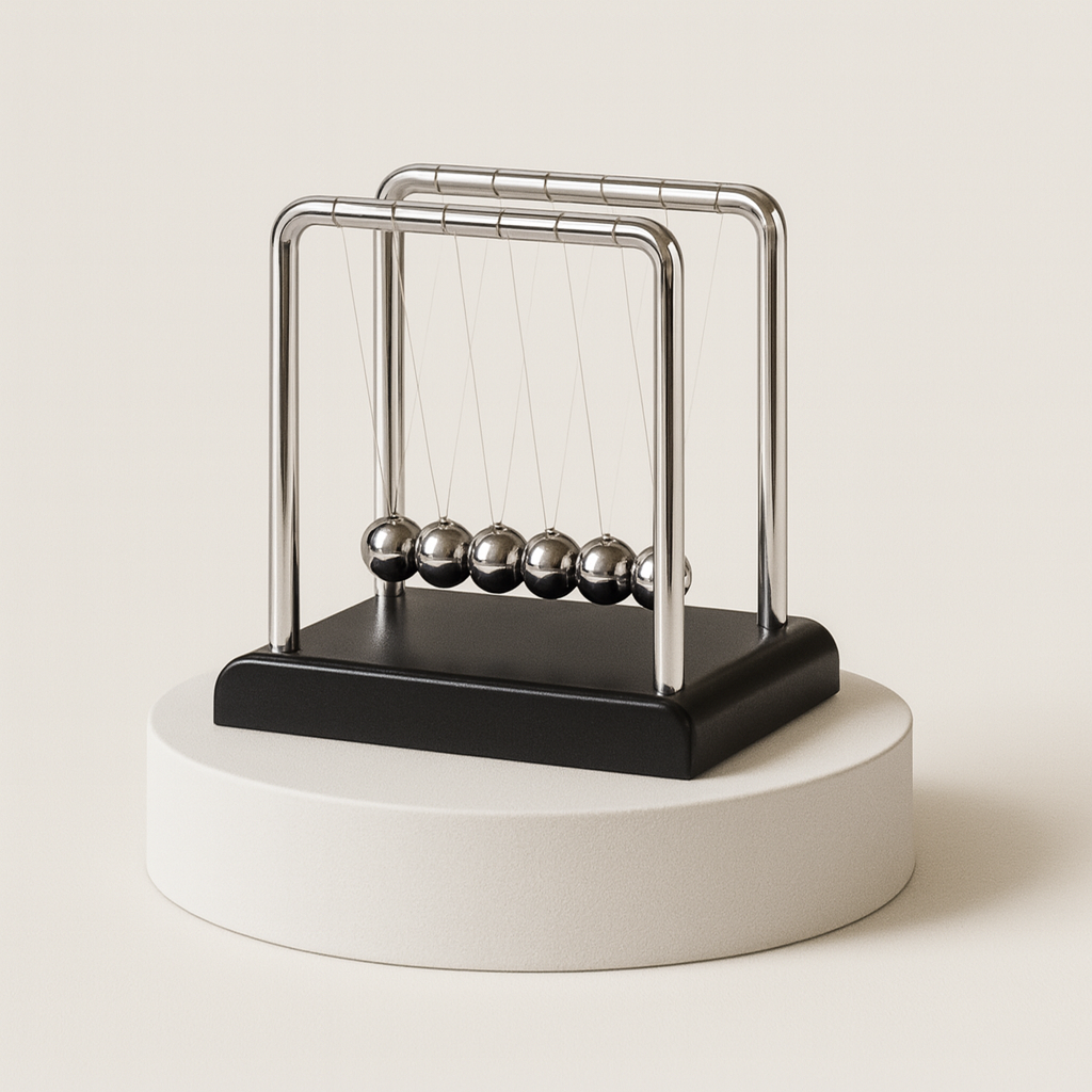 pendulo de newton pequeno para mesa de computador
