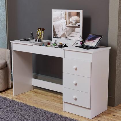 penteadeira moderna com prateleiras