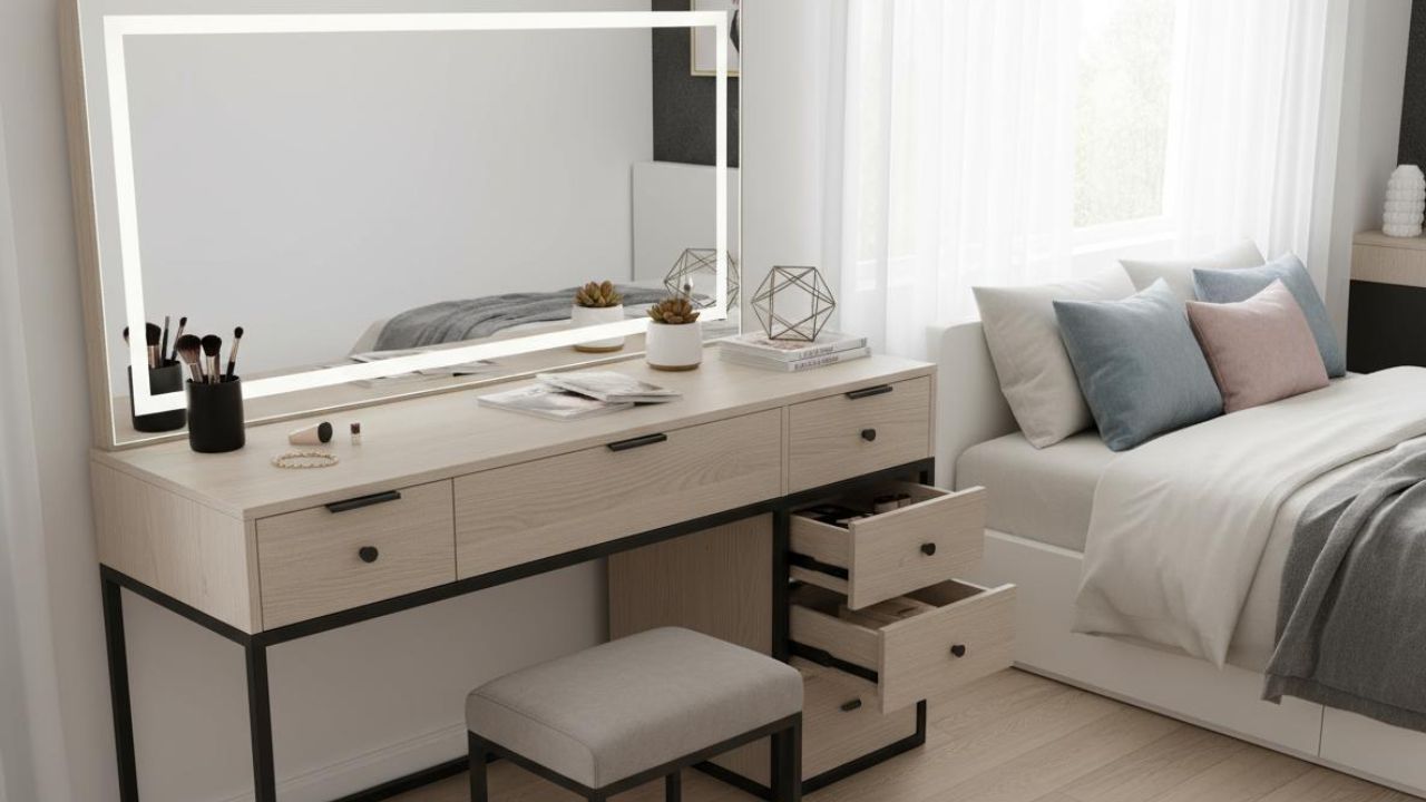 penteadeira moderna com LED