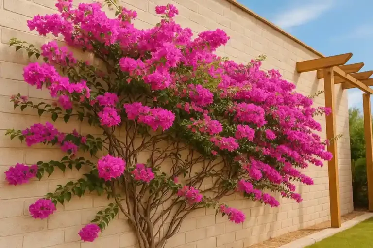 pergolado de bougainvillea rosa