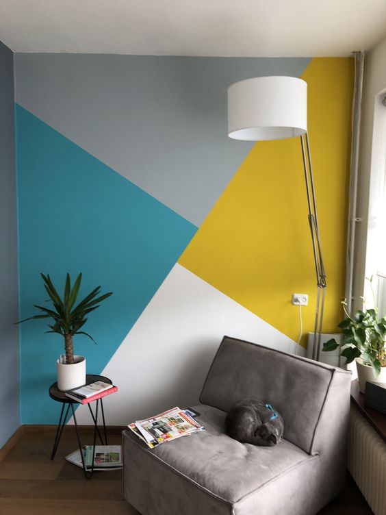 pintura geométrica quarto