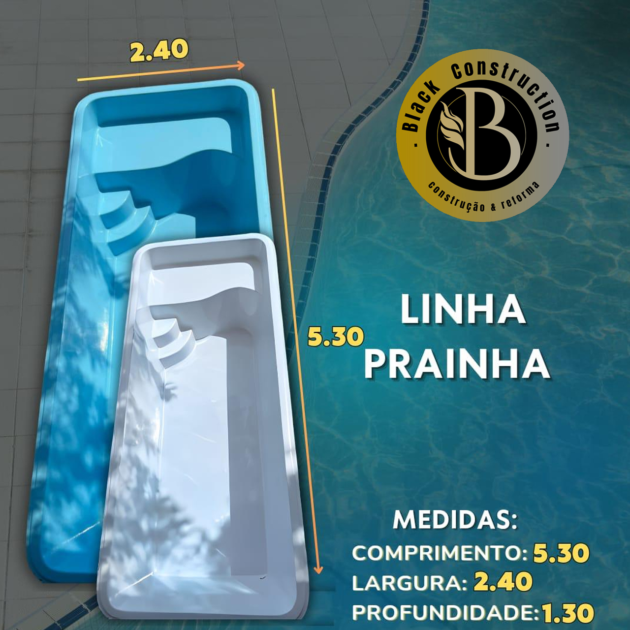 piscina com área rasa para espreguiçadeiras