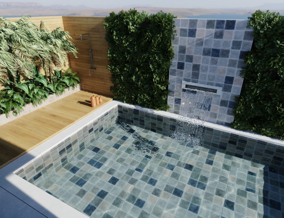 porcelanato polido piscina