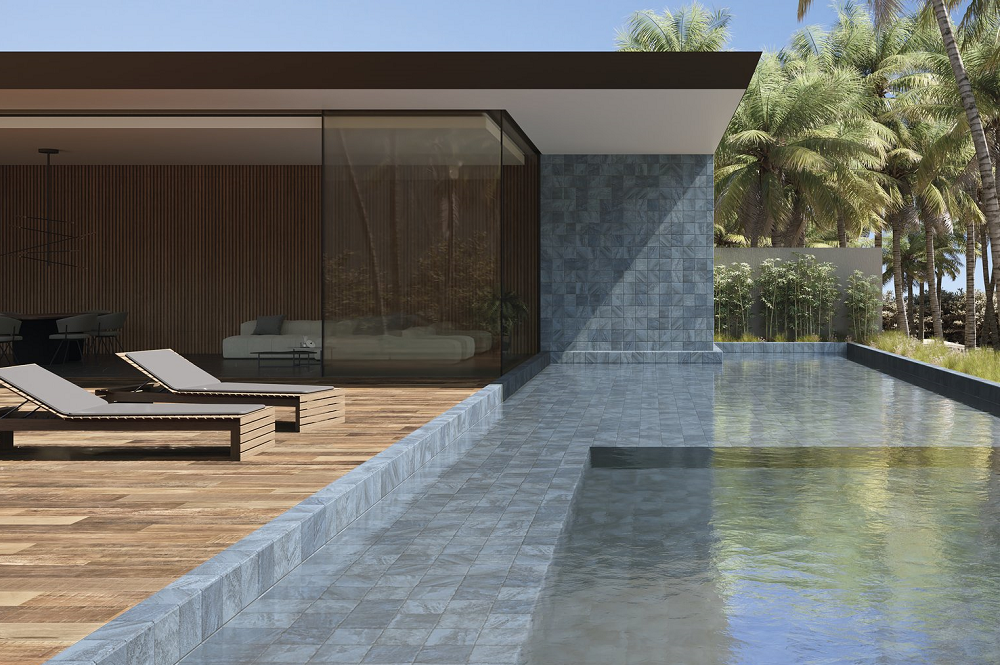 piscina com prainha de porcelanato