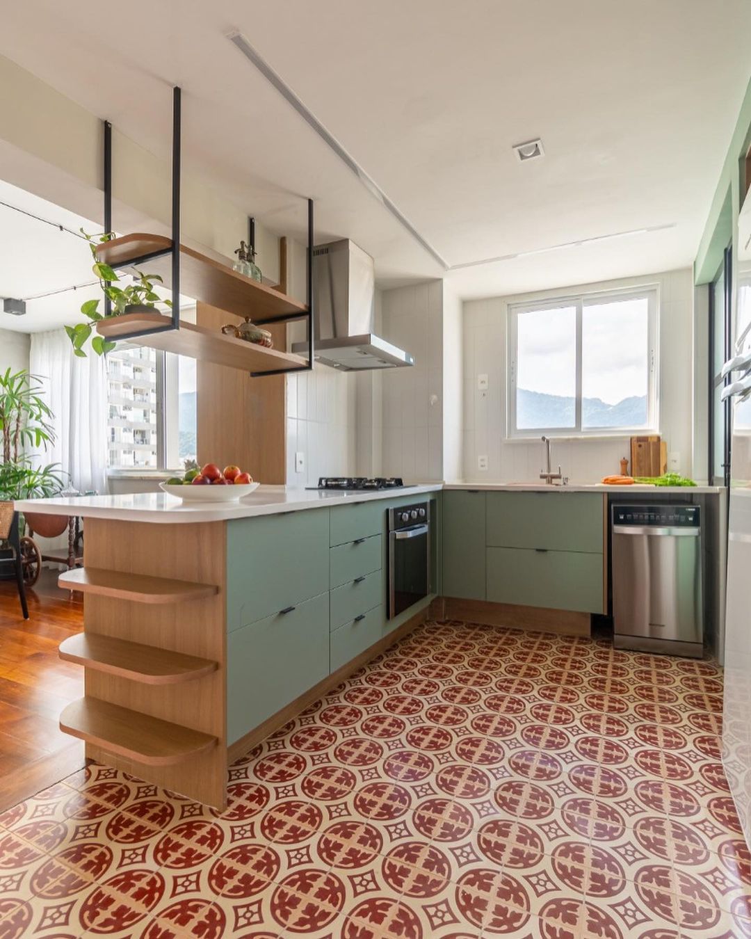 estampas piso hidráulico cozinha