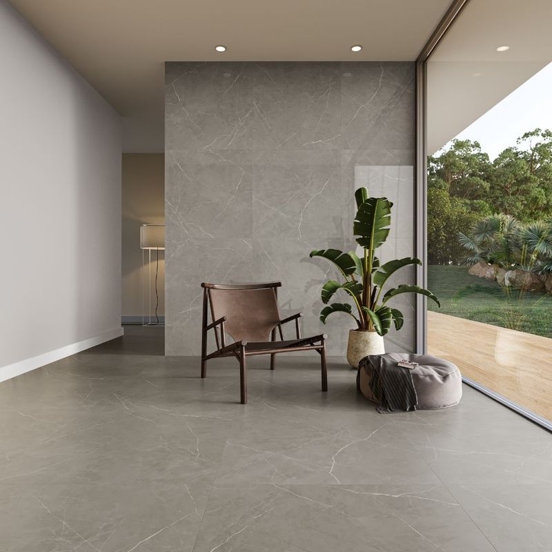 piso porcelanato cinza