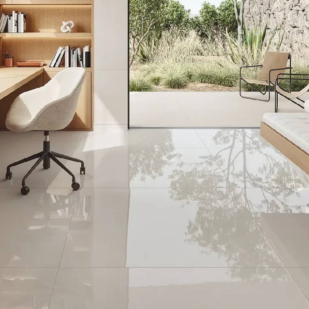 piso porcelanato cinza