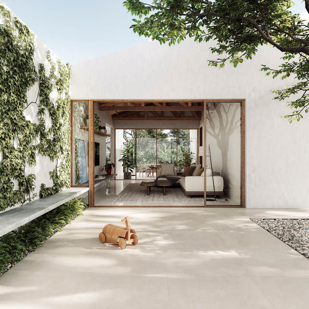 piso porcelanato cinza