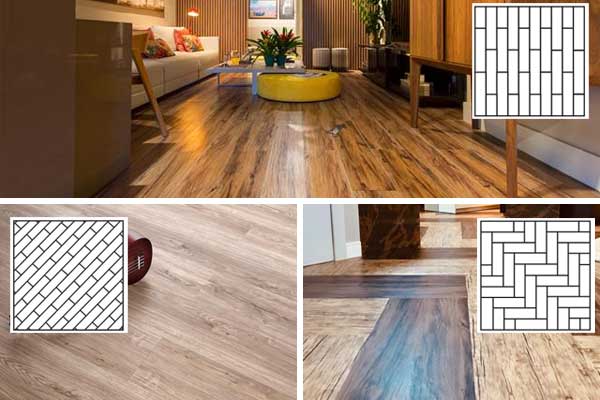 piso vinílico herringbone