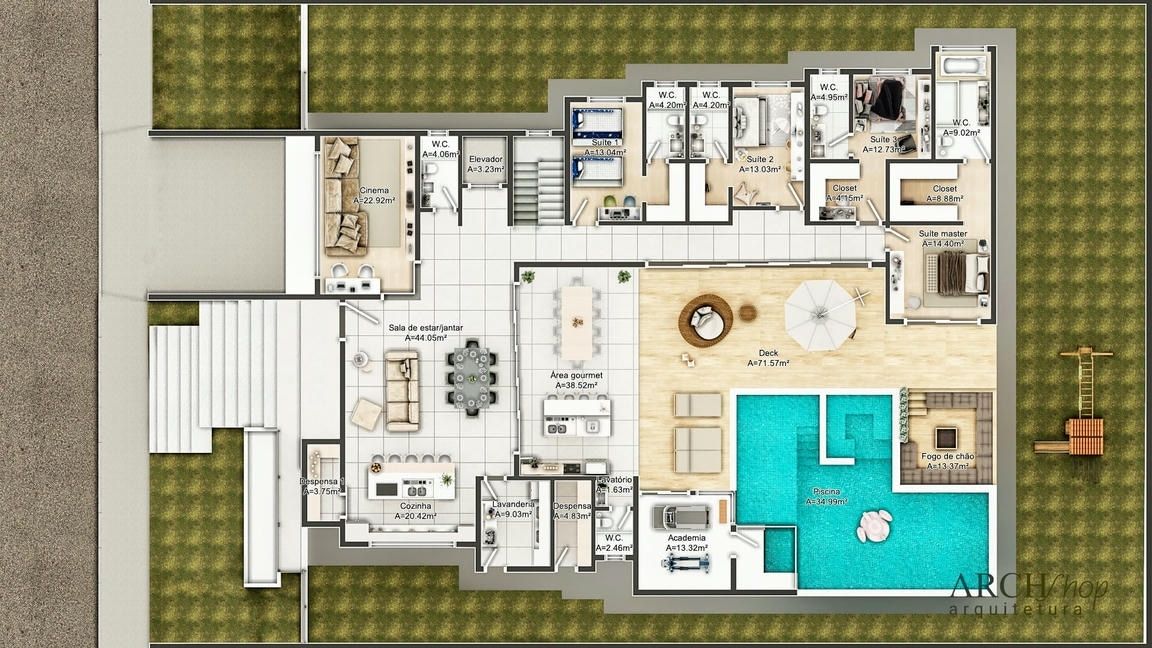 planta de kitnet 4x4