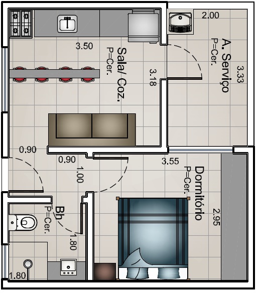 erros comuns ao projetar kitnet 4x4