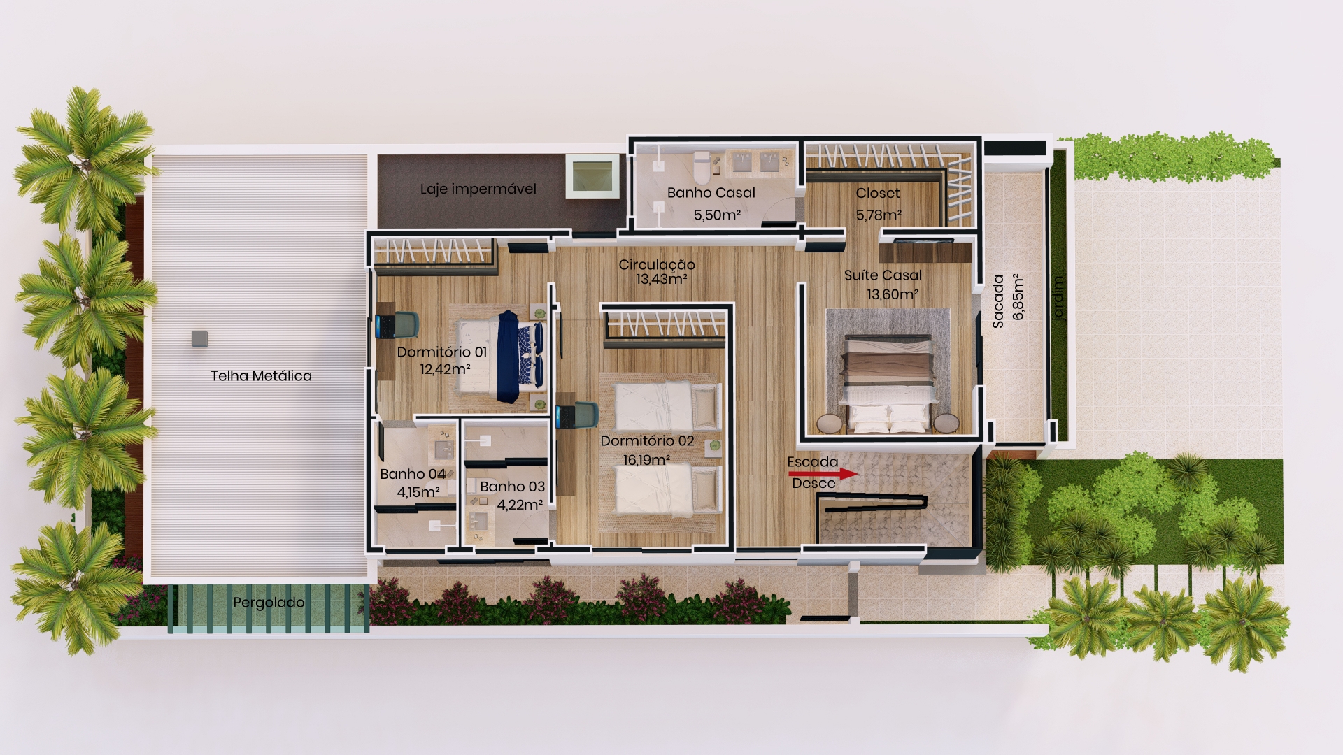 planta de suíte master