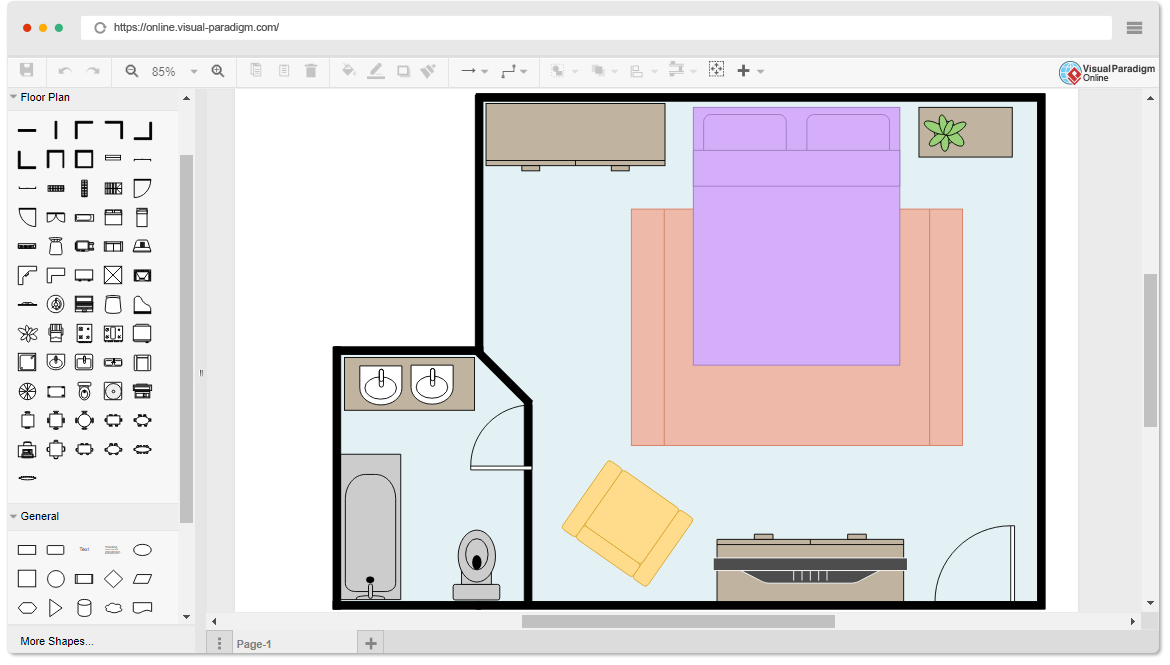 planta de suíte master