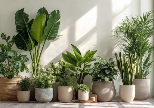 plantas com flores em interior