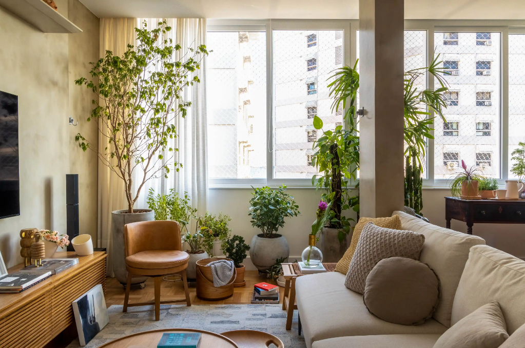 plantas verticais para sala de apartamento
