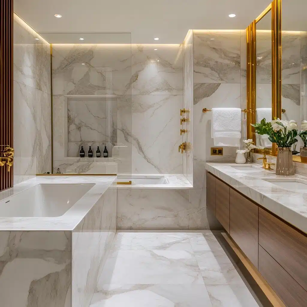 Porcelanato Marmorizado Branco com Veios Dourados: Modelos