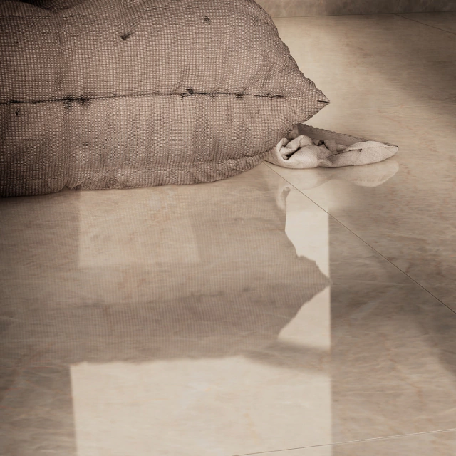 Porcelanato marrom claro marmorizado