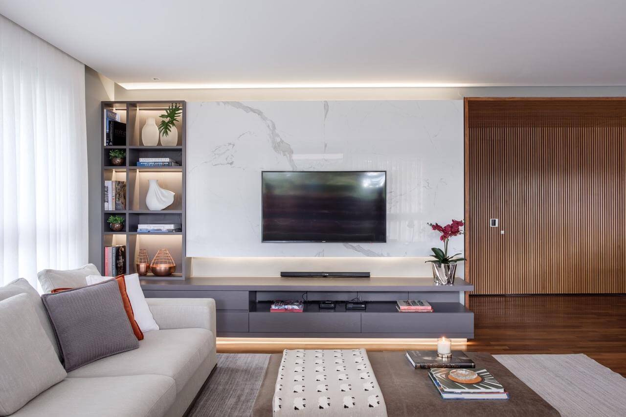 porcelanato parede sala tv