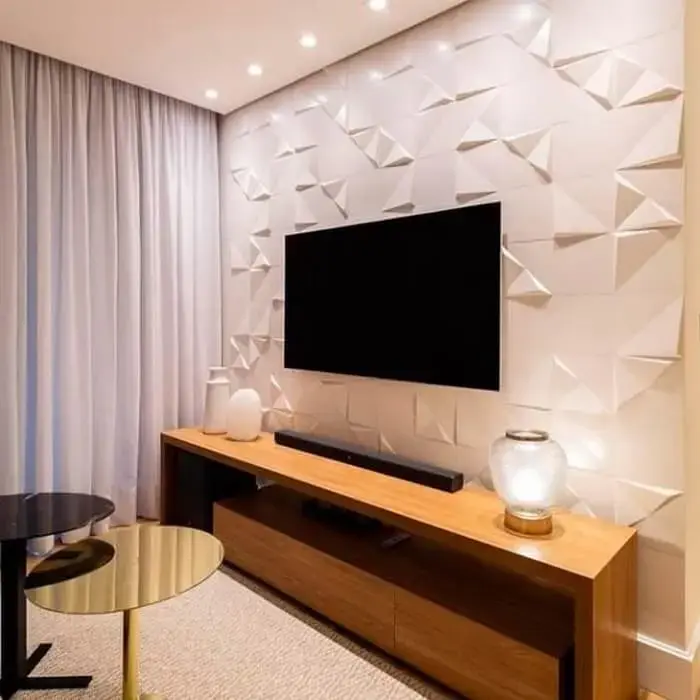 ideias de porcelanato para parede de sala de tv