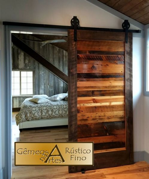 Porta celeiro rústica madeira de demolição