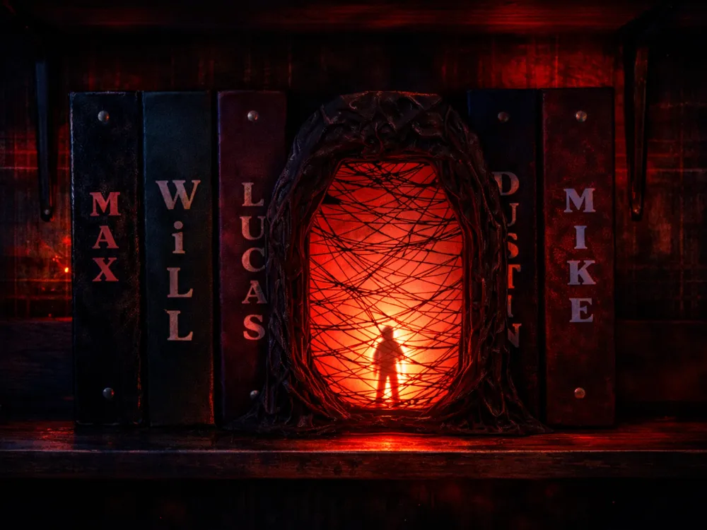 ideias criativas decoração portal stranger things