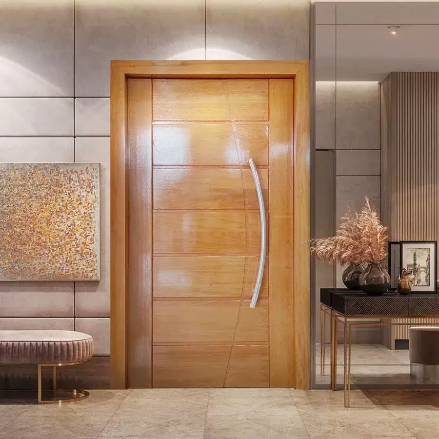 porta de madeira com vidro para hall