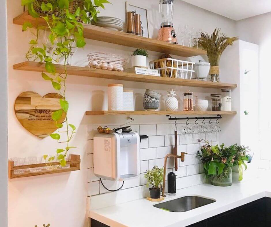 prateleira cozinha decoração