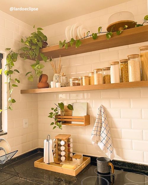 prateleira cozinha decoração
