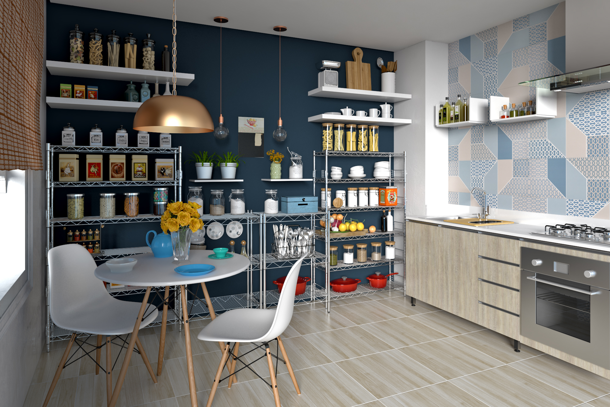 prateleira cozinha decoração