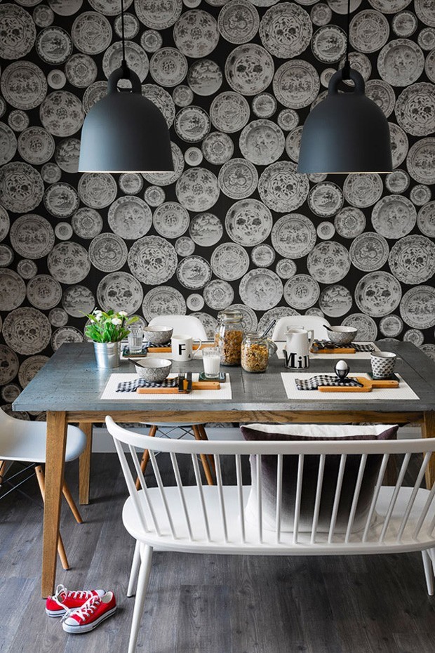 pratos decorativos estilo orgânico para sala