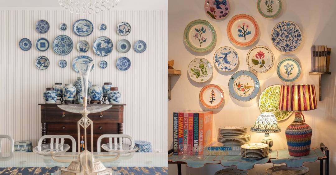pratos decorativos estilo orgânico para sala