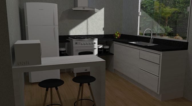 Cozinha simples e funcional