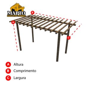 Kit pergolado de eucalipto rolice