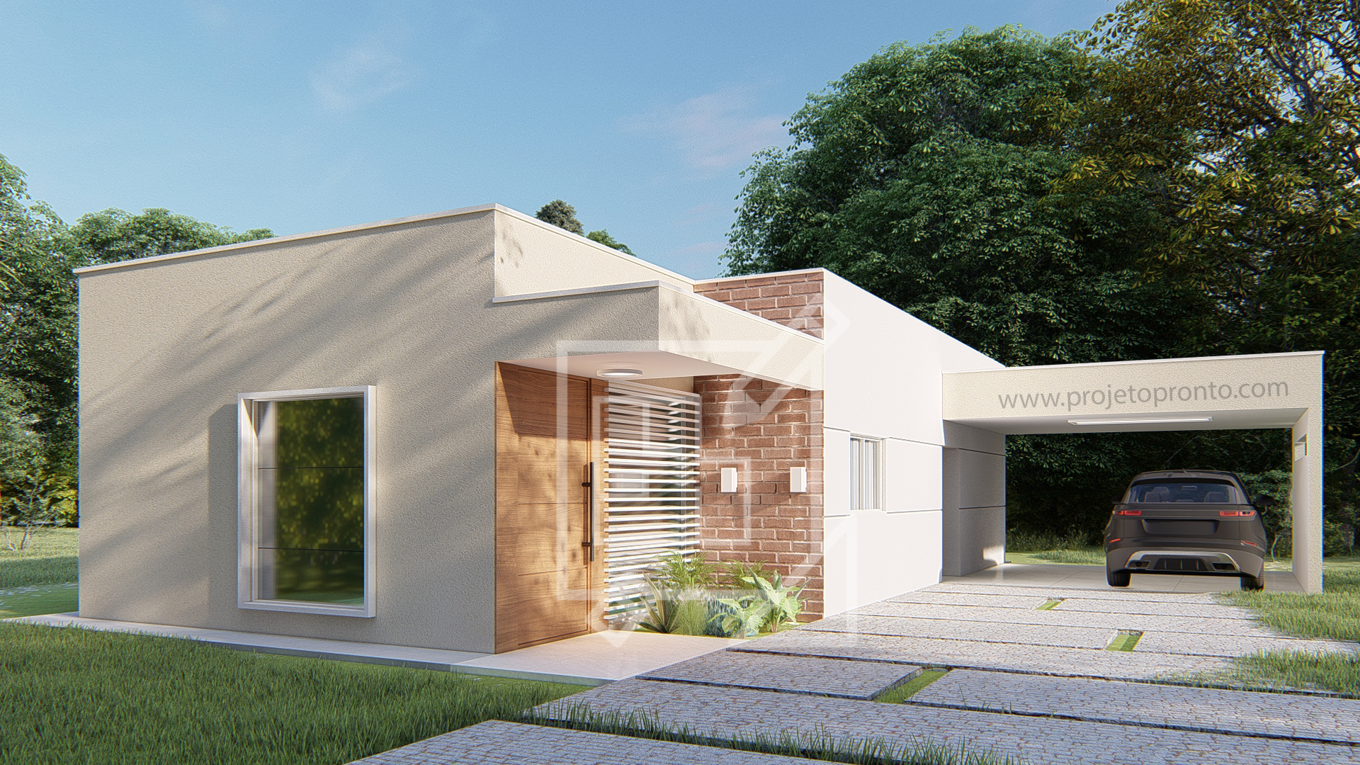 Ideias de plantas de casas 2 quartos