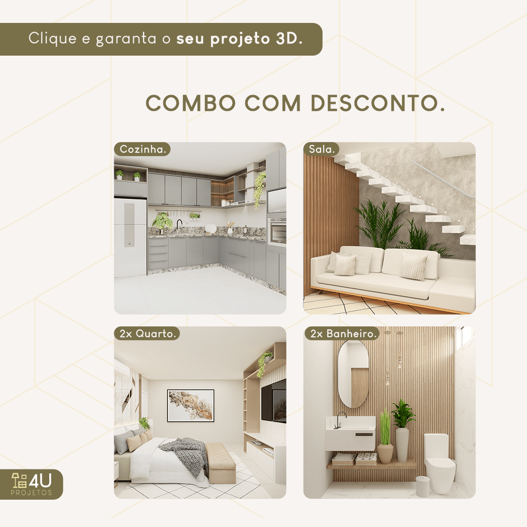 Plantas de casas compactas 2 quartos