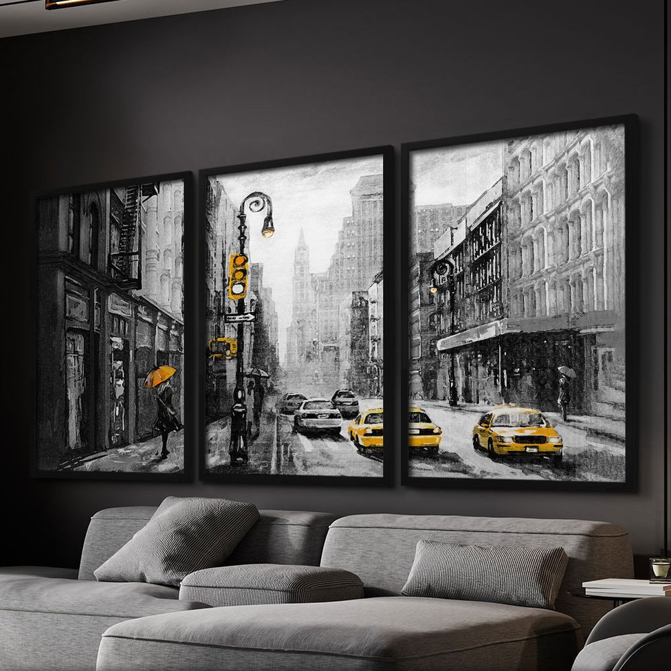 quadro preto e branco minimalista