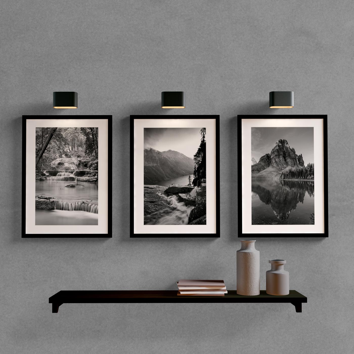 quadro preto e branco quarto