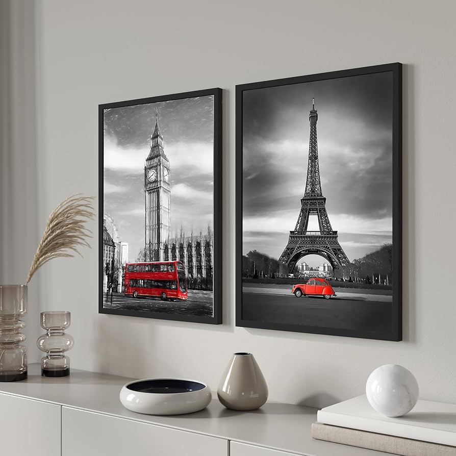 quadro preto e branco geométrico