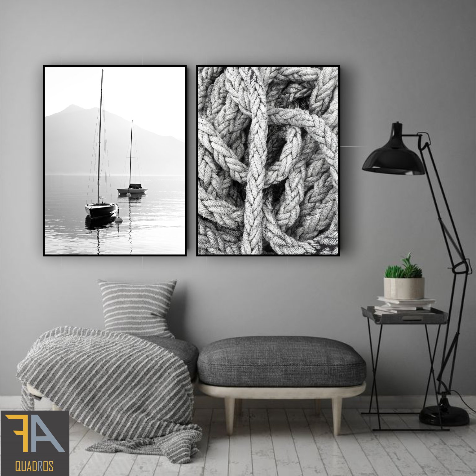 kit quadros preto e branco