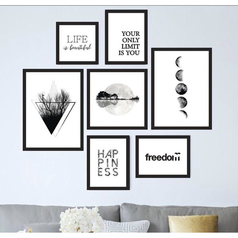 quadro preto e branco grande